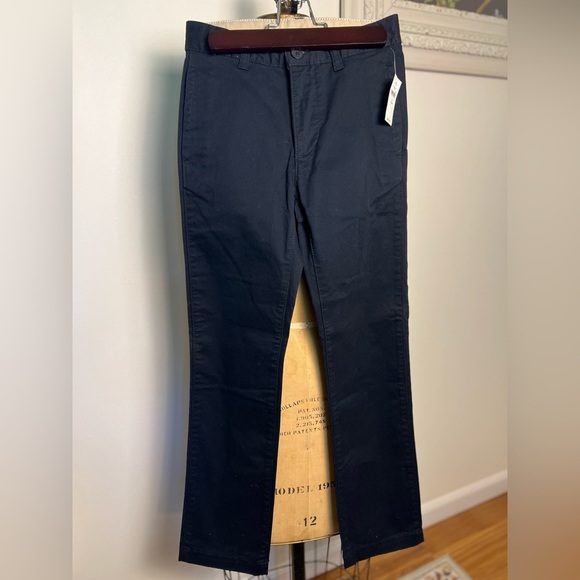 Gap girls skinny leg navy khakis NWT size 10 - Picture 1 of 5